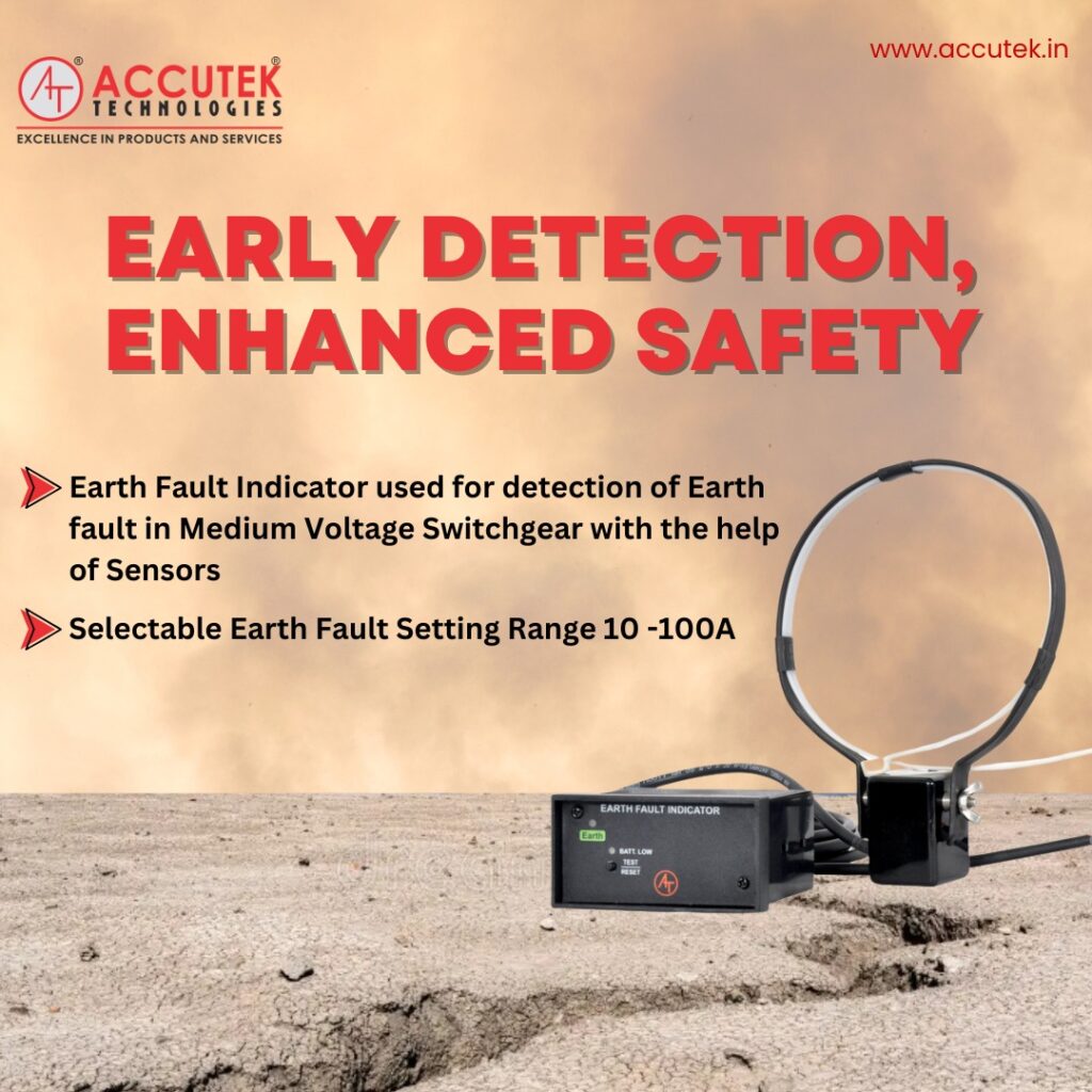 Accutek EFI: Early Earth Fault Detection for Enhanced Safety in Medium Voltage Systems Discover the Accutek Earth Fault Indicator (EFI) for early detection of earth faults in medium voltage switchgear (10-100A setting range), ensuring enhanced safety and minimizing downtime.